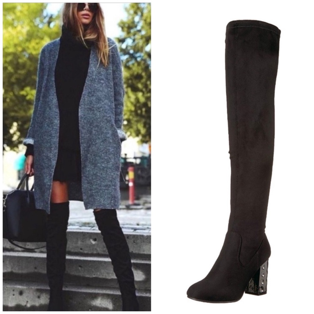 Carlos Santana Quantum Over The Knee Thigh High Boots Soft Faux Suede Sz 8